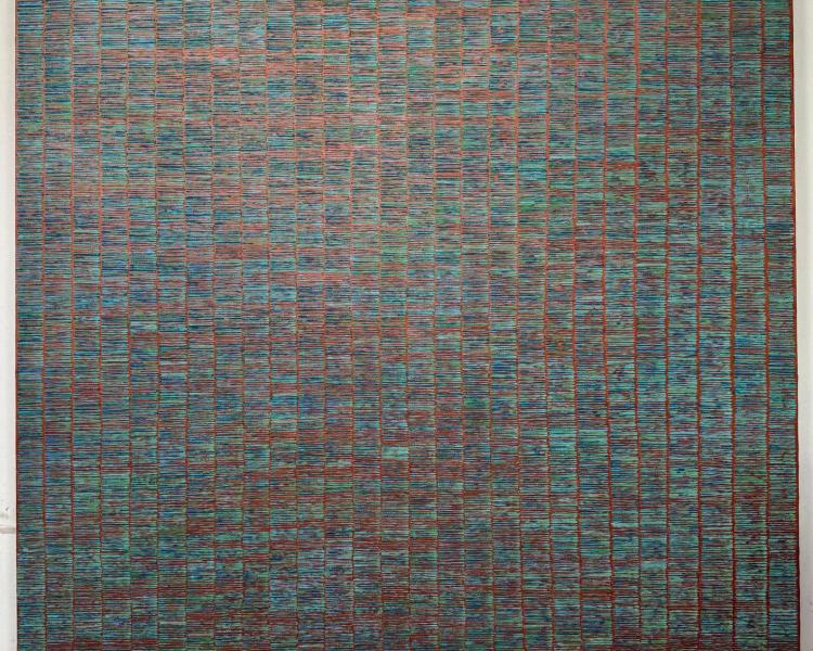 multi layers in greens blues over a copper base colour